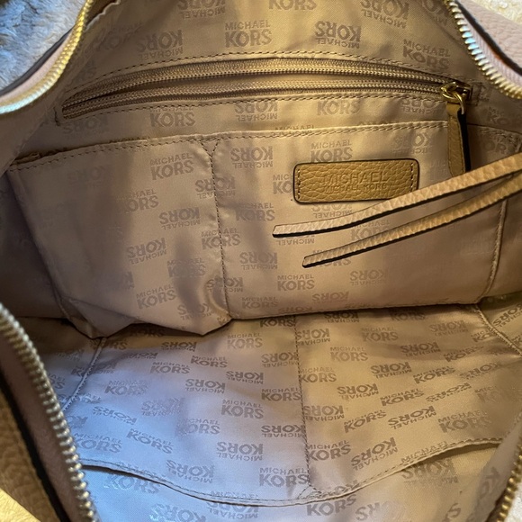 Michael Kors Taupe Leather Satchel Gold Hardware - Picture 11 of 12